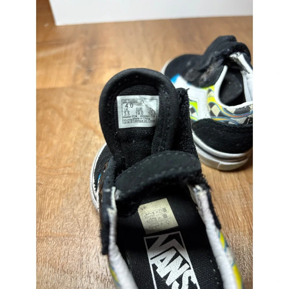 VANS‎ Shoes Checkered Flames Baby Toddler Size 4